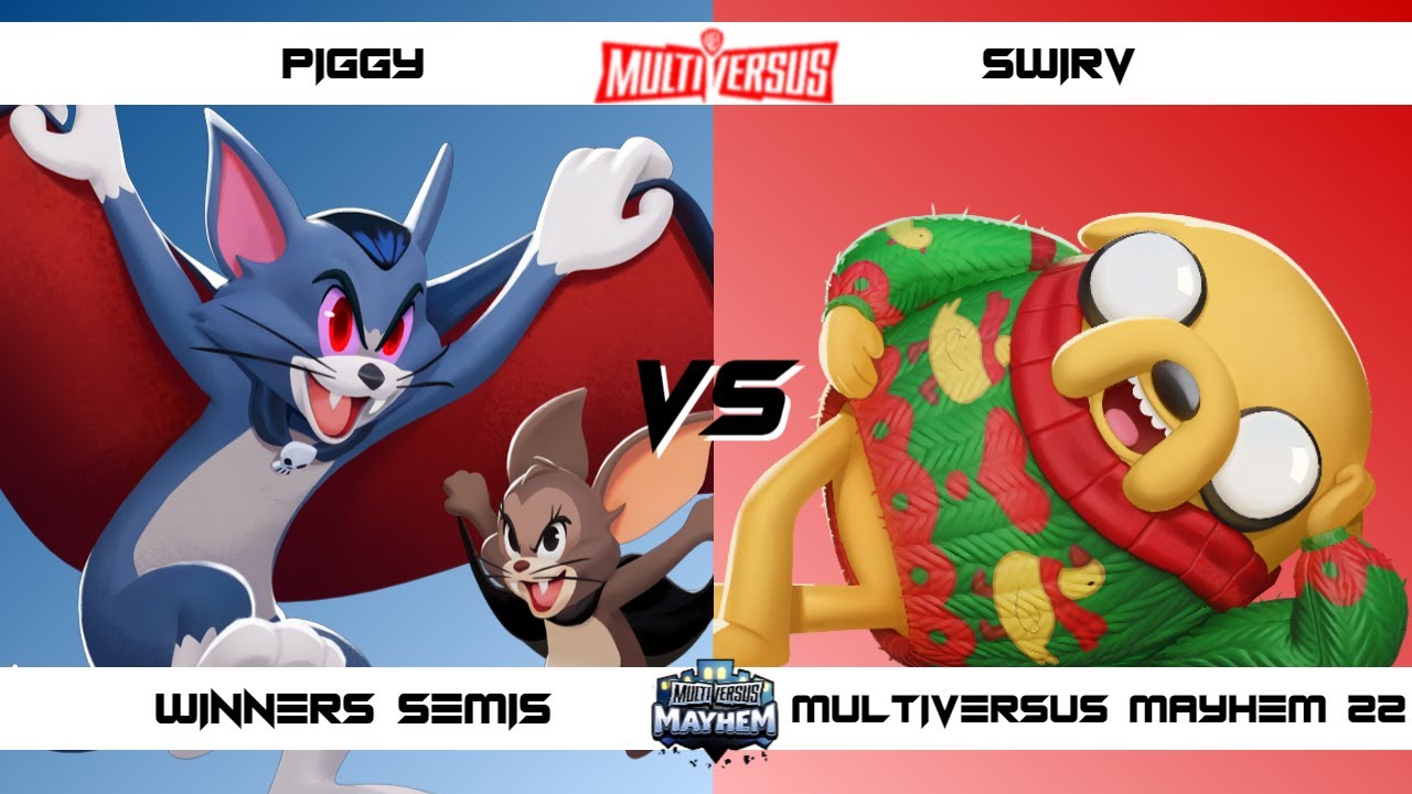 MultiVersus Mayhem 22 Winners Semis Piggy (Tom and Jerry) vs Swirv (Jake) MultiVersus Tournament