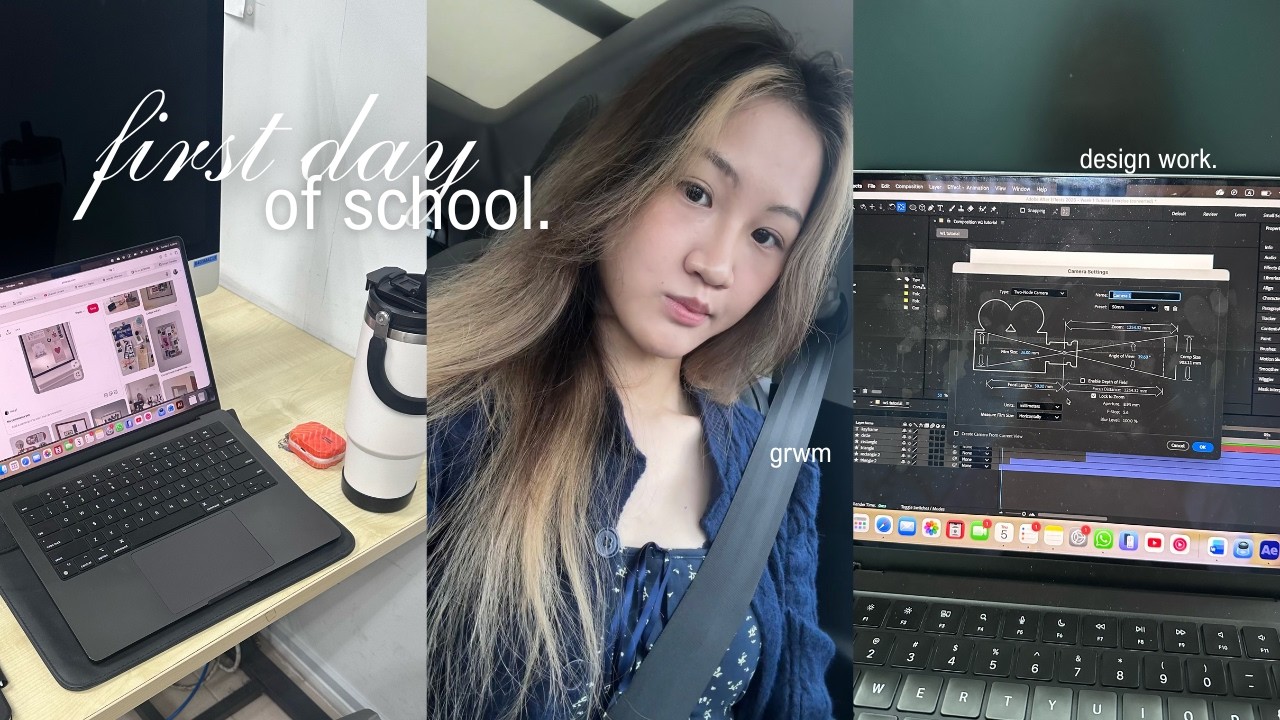 vlog. 新学期开学第一天as a Design Student 💻