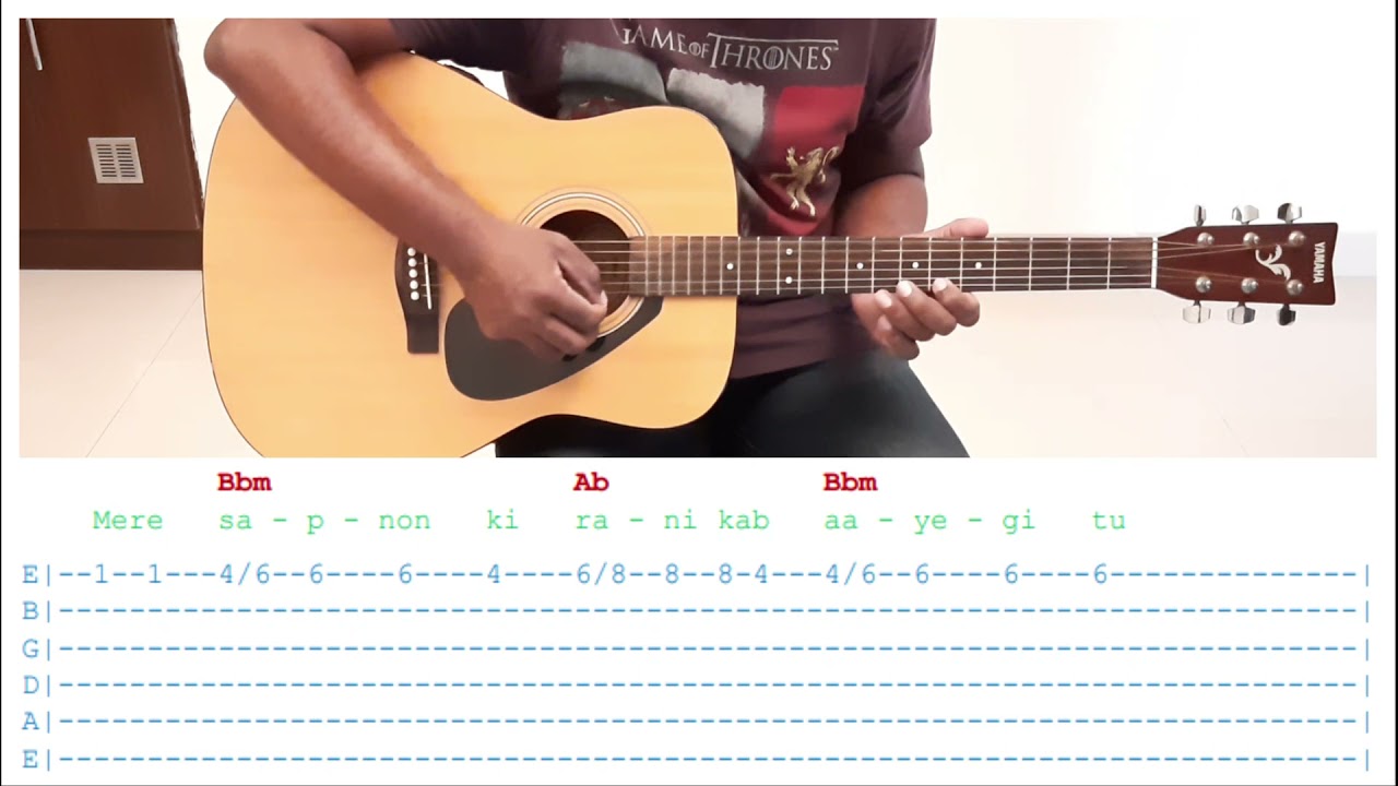 Mere Sapno Ki Rani - Guitar Tabs and Chords