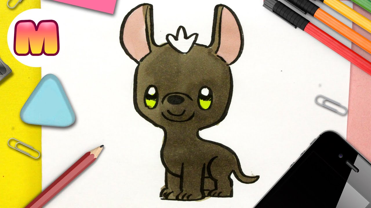 COMO DIBUJAR UN PERRO PERUANO KAWAII 💖 Dibujos faciles kawaii 💖 Aprende a dibujar animales con Jape
