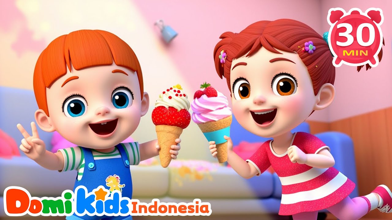 Lagu Es Krim 🍨| Lagu Anak Makanan | Domi Kids Kumpulan Lagu Pesta Anak-anak