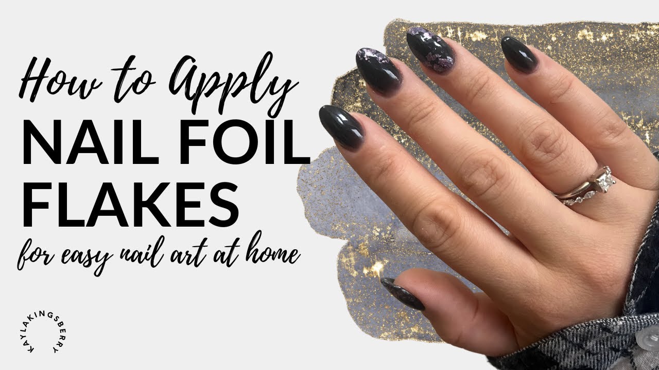 How to Apply Nail Foil Flakes on Dip Powder | Easy Nail Art Tutorial