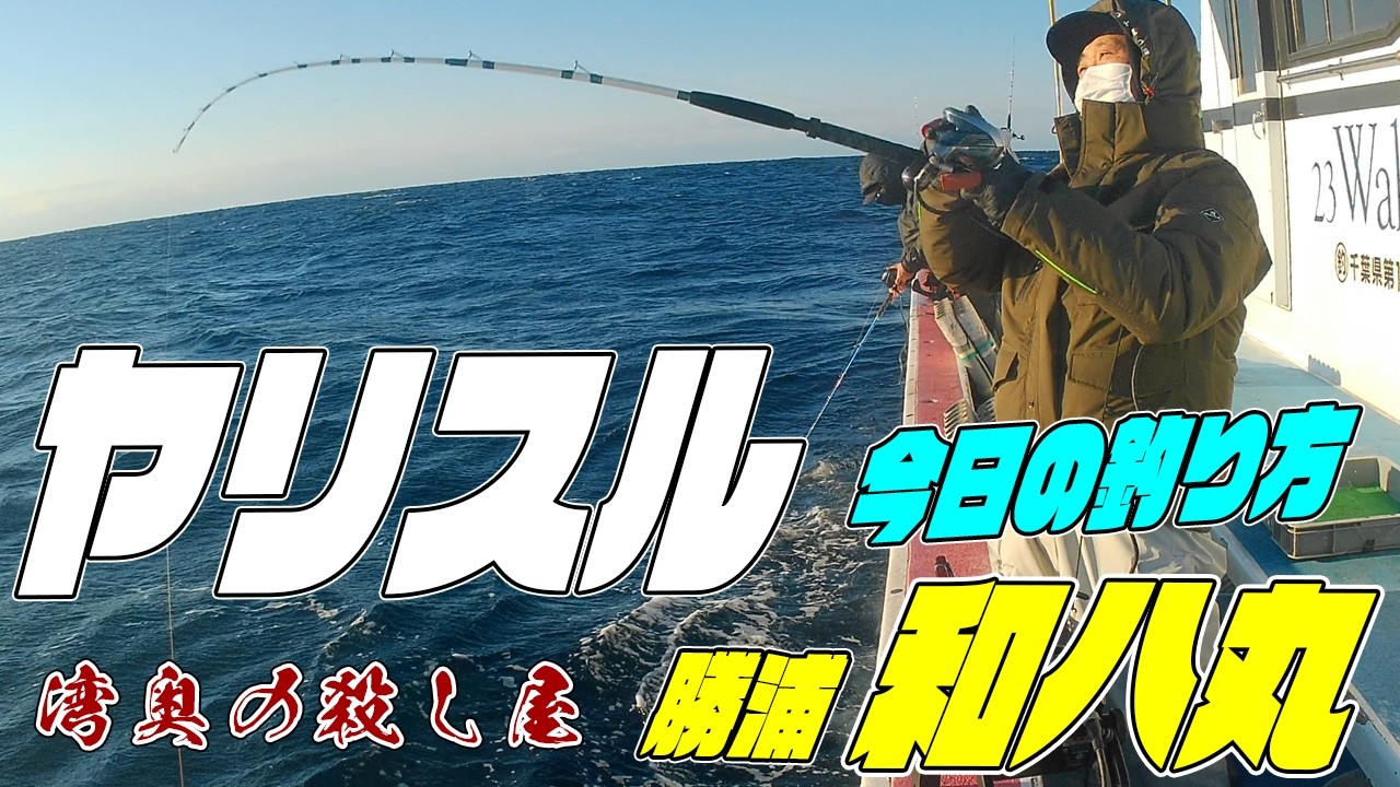 【直結でヤリイカ】北風の勝浦沖でヤリイカ釣り 直結で狙うヤリイカも海が壊れても楽しいイカ釣り勝浦和八丸