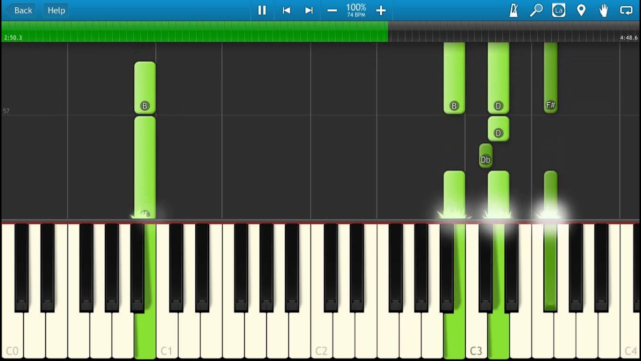 Pink Floyd - Marooned Piano Tutorial - Synthesia