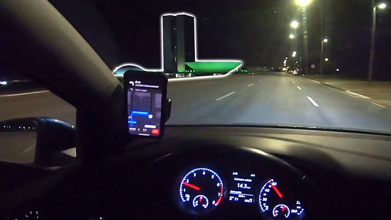 Passeio em Brasilia com escape direto na madrugada