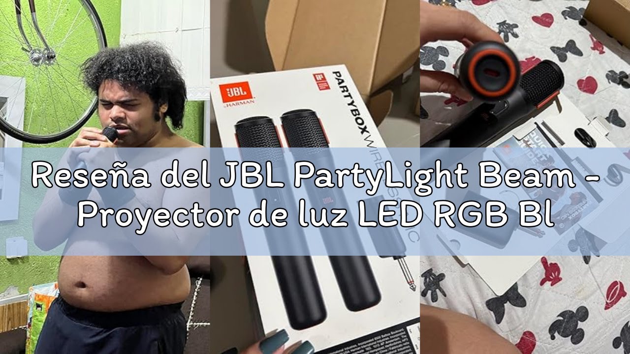 Reseña del JBL PartyLight Beam - Proyector de luz LED RGB Bluetooth para altavoces PartyBox, decorac