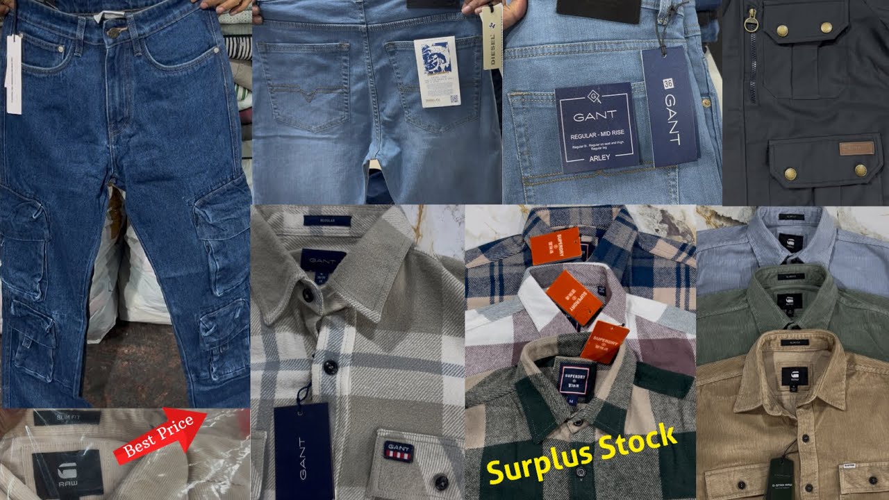 Surplus Brushing Checks Shirt | Corduroy Shirt | Comfort & Straight Jeans | Denim Cargo Latest Stock