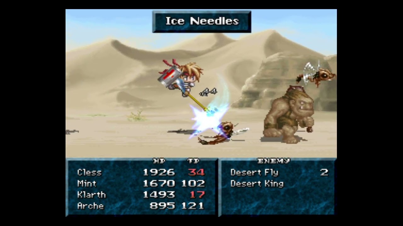 Tales of Phantasia battle gameplay