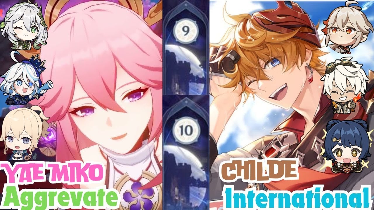 C0 Yae Miko Aggravate & C1 Childe International | Spiral Abyss 4.8 Floor 9 & 10 | Genshin Impact
