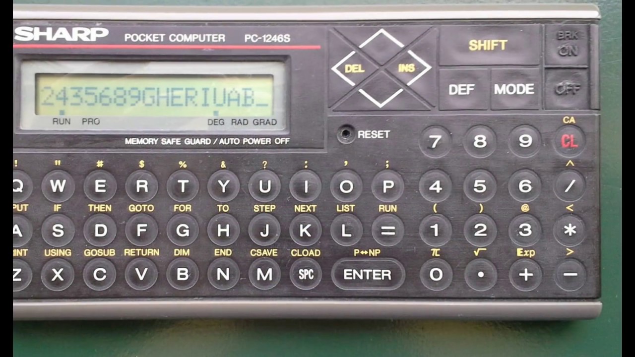 Vintage Calculator Sharp PC-1246S Pocket Computer Japan