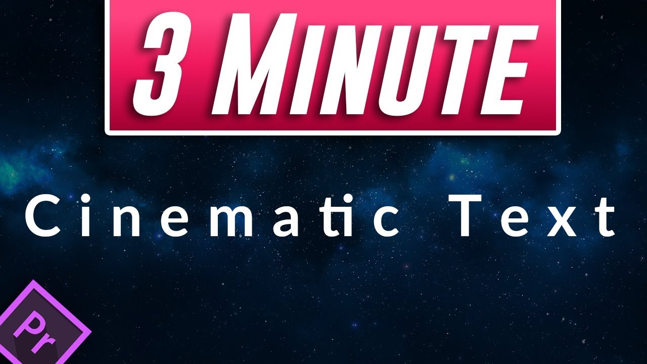 Как добавить текст кинематографического заголовка в Premiere Pro (CC 2019)