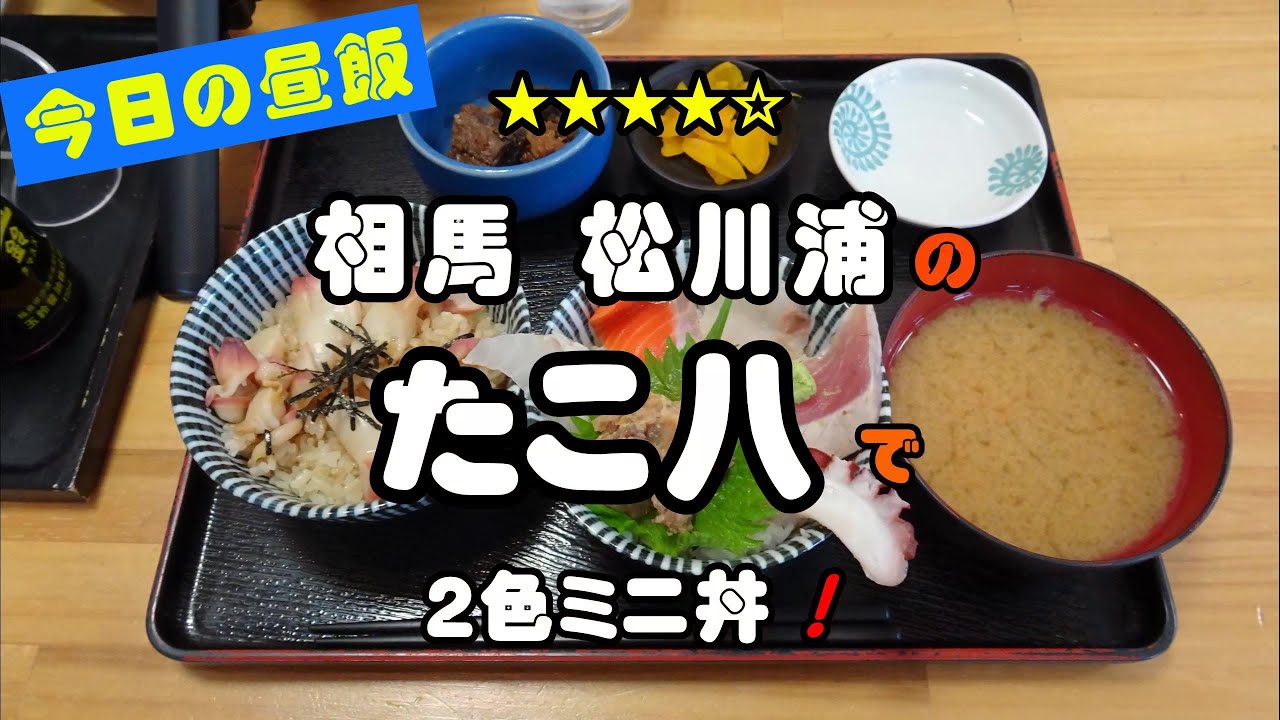 【今日の昼飯】相馬 松川浦の たこ八で ２色ミニ丼！