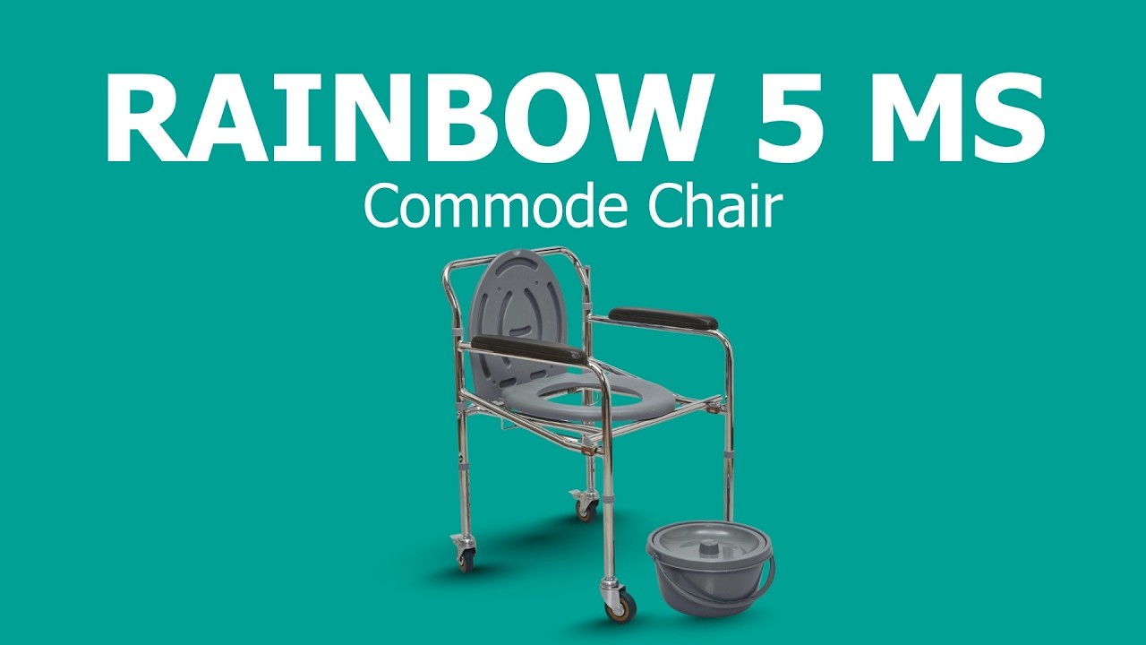 Rainbow 5 MS-FR | Rainbow 5 AL Adjustable Aluminium Commode Chair | Karma Silverlife