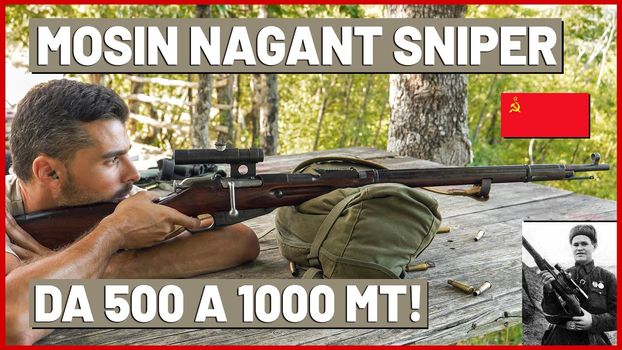 Prova del Mosin Nagant 91/30 PU sniper fino a 1km!