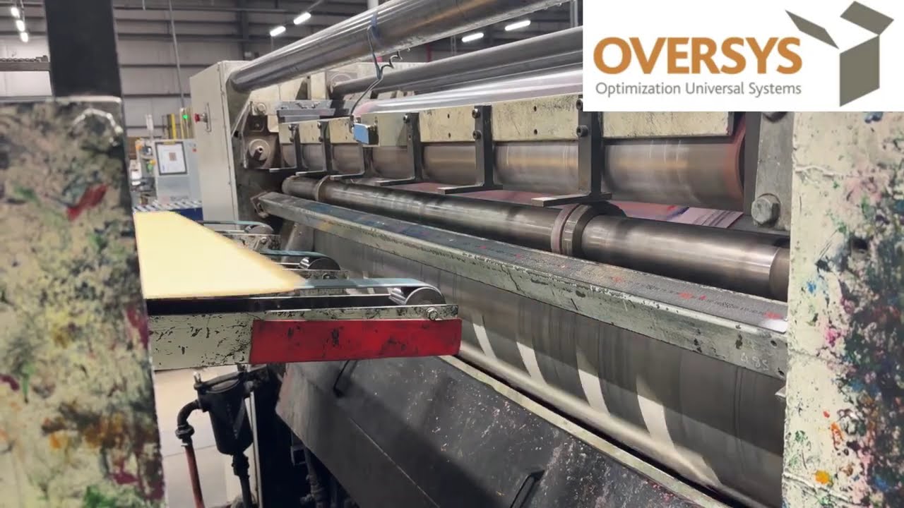 VIDEO OVERSYS U75440126 BOBST SPO 1600 FLAT BED DIE CUTTER WITH 2 BOBST FLEXO PRINT UNITS, PREFEEDER