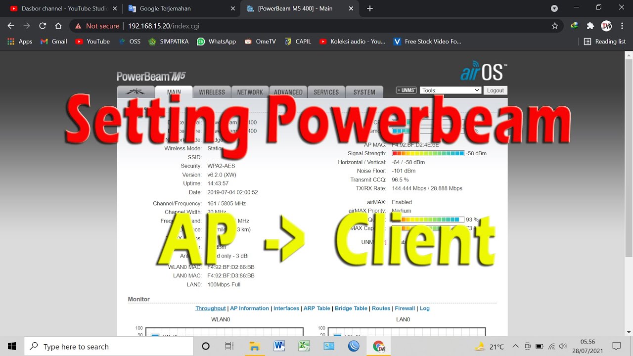 Cara Setting Powerbeam Bebas Interfrensi TX RX OK| how to set up interference-free powerbeam