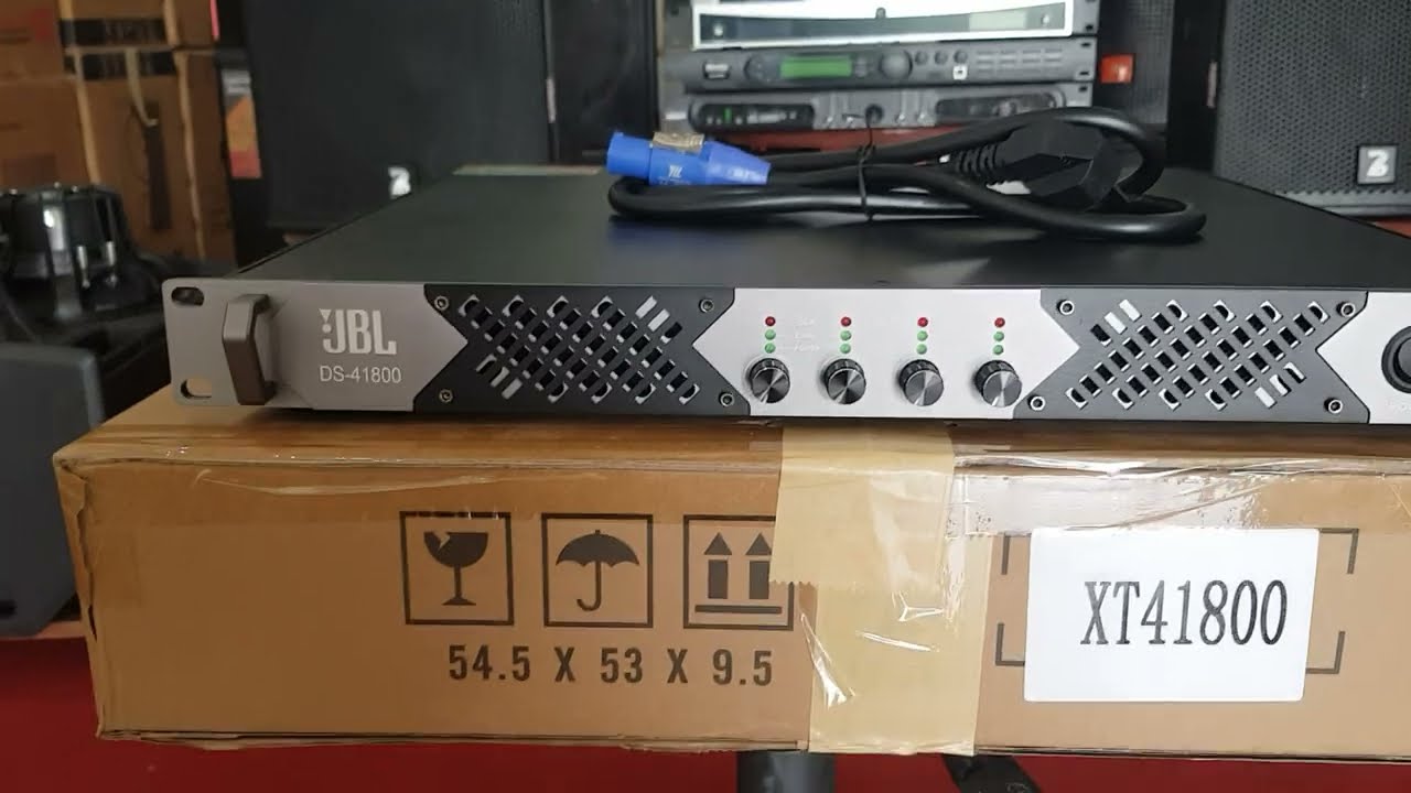 mở hộp sốp và báo giá cục đẩy jbl 4 kênh hàng 1u 1800w/kênh