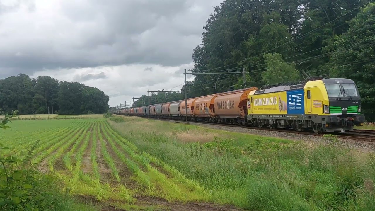 LTE 193 740 met graantrein bij Ellecom (NL)