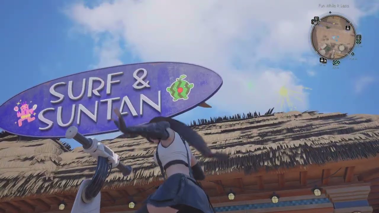 Cactuar painting photos mini game  Costa del Sol. FINAL FANTASY VII REBIRTH