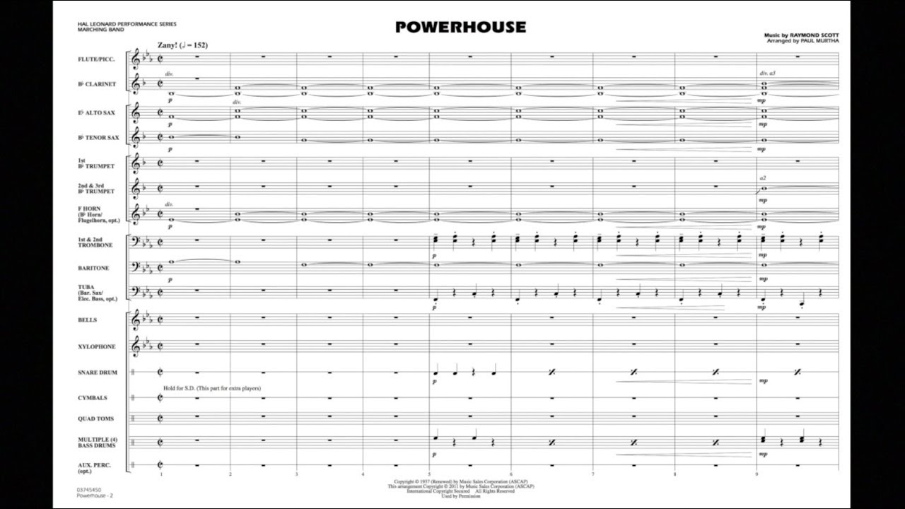 Powerhouse by Raymond Scott/arr. Paul Murtha