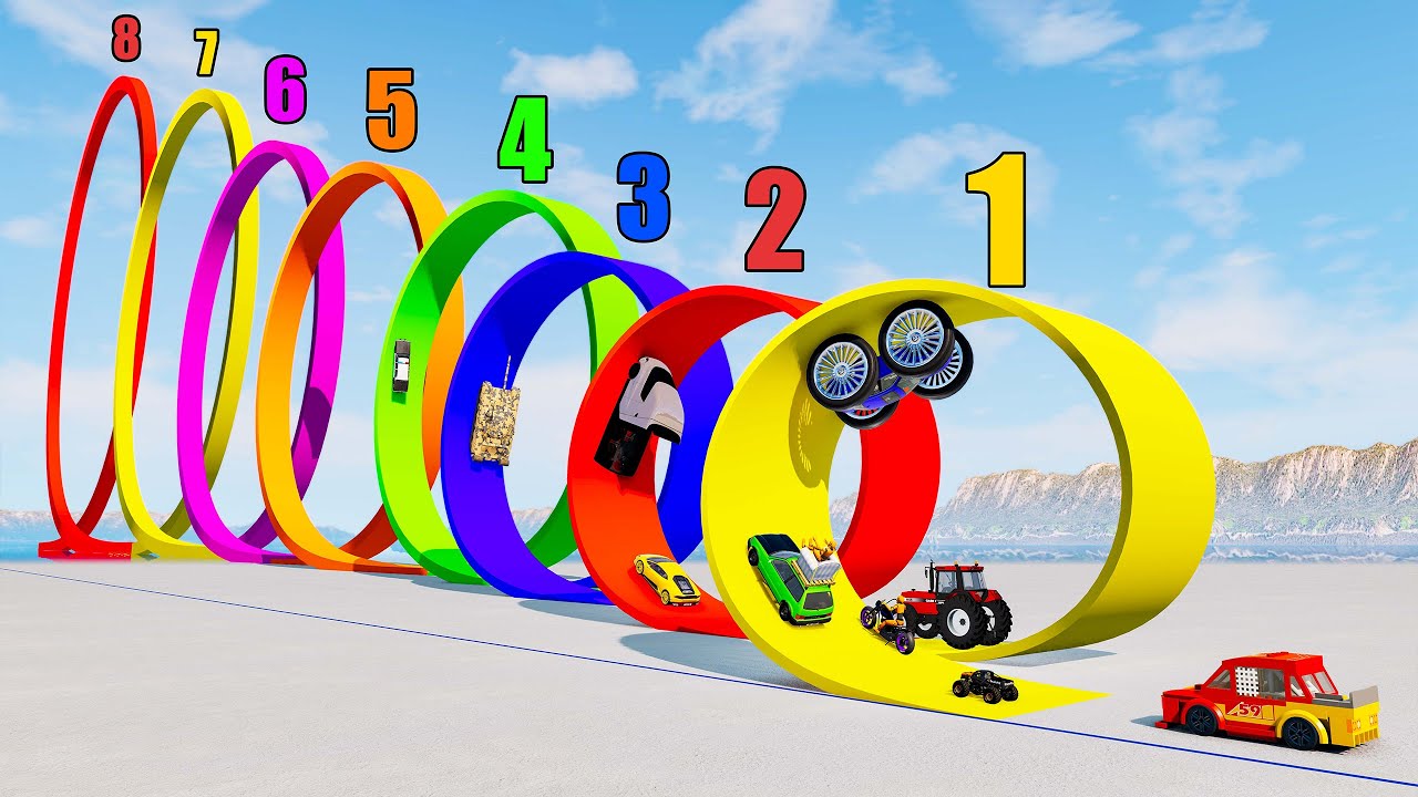 Which Ramp Loop will Stop Car? (Small& Big ramps) - Beamng drive
