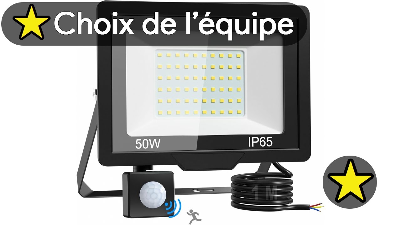 🏆 TOP 3 MEILLEUR PROJECTEUR LED AVEC DETECTEUR DE MOUVEMENT 2025 💡