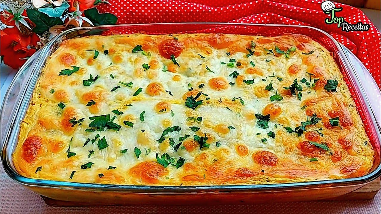 TORTA DE TAPIOCA COM FRANGO e Requeij&atilde;o - SEM gluten - JANTAR f&aacute;cil  e r&aacute;pido