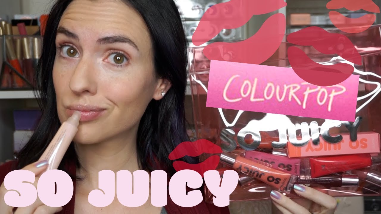 ColourPop SO JUICY Plumping Lip Glosses | Lip Swatches of 16 Shades