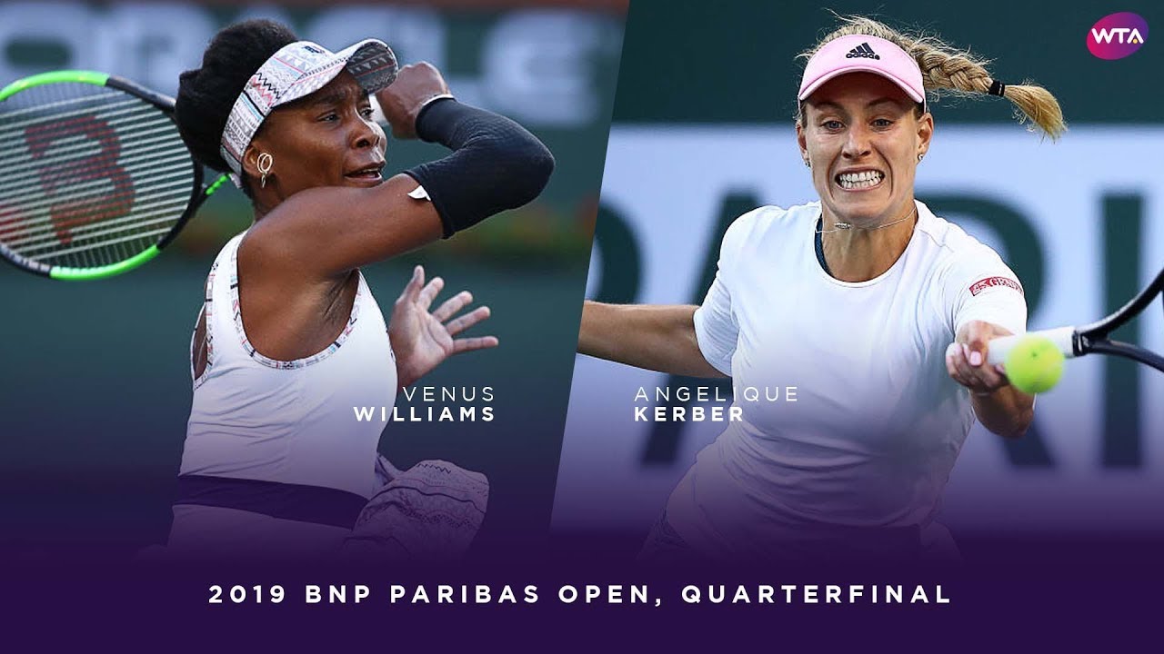 Venus Williams vs. Angelique Kerber | 2019 BNP Paribas Open Quarterfinal | WTA Highlights