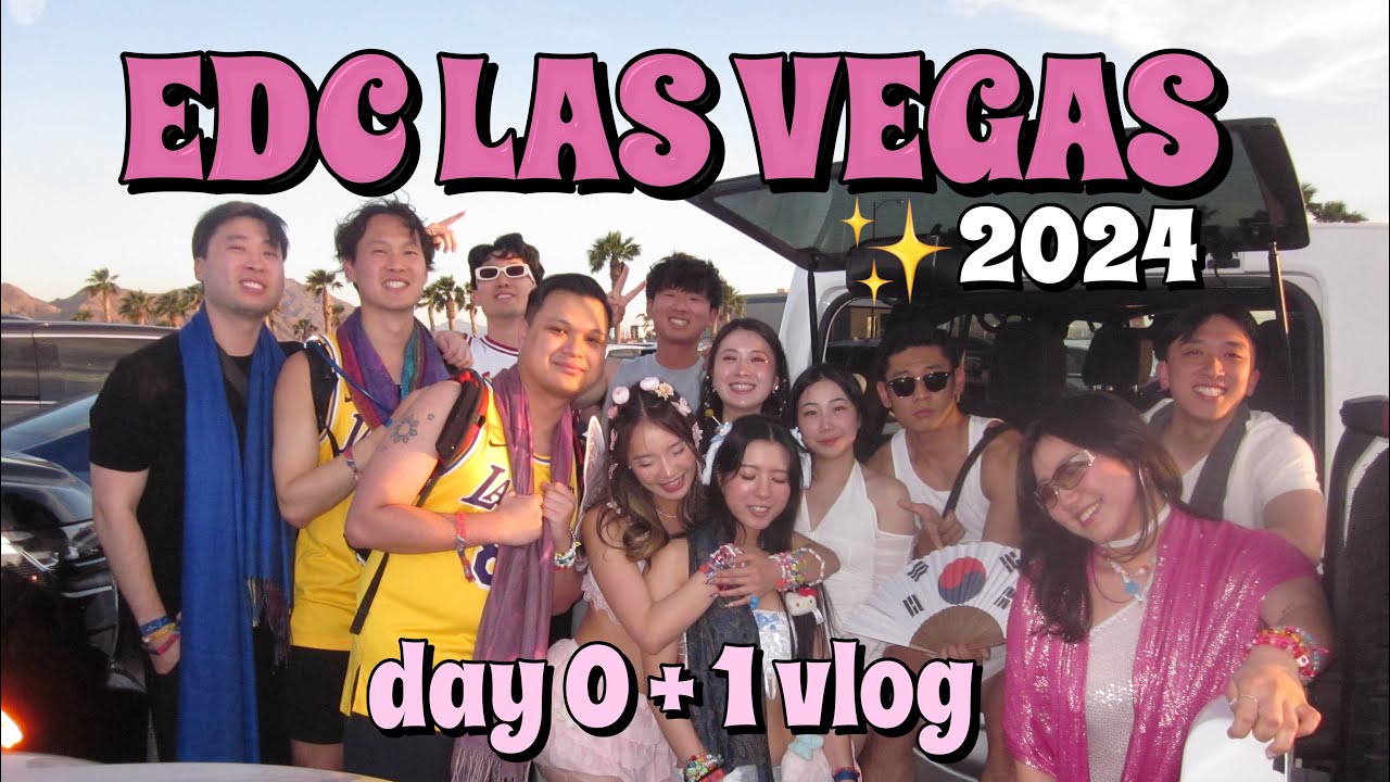 a real & chaotic EDC LAS VEGAS 2024 vlog 🥵 (day 0 + 1)