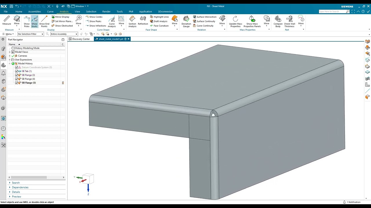 Siemens NX Sheet Metal: Three Bend Corner