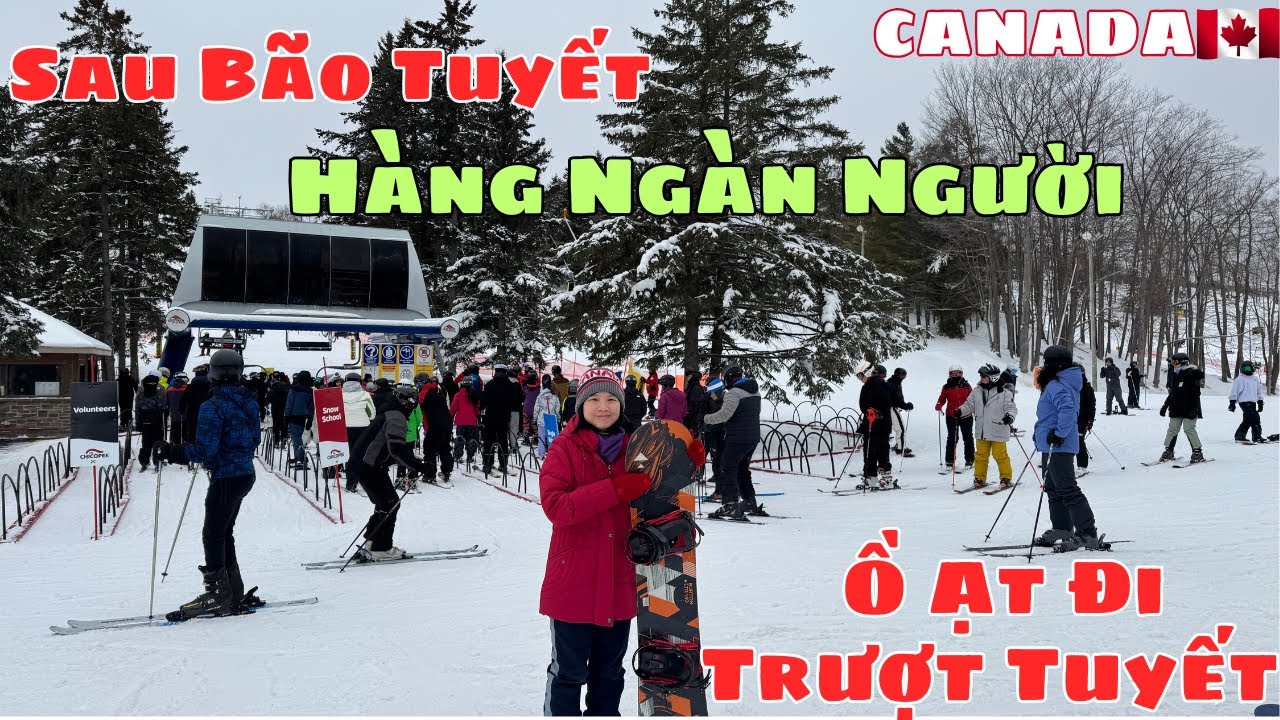 Sau Bão Tuyết Ở Canada : Hàng Ngàn Người Kéo Nhau Đi Trượt Tuyết  #cuocsongcanada #canada