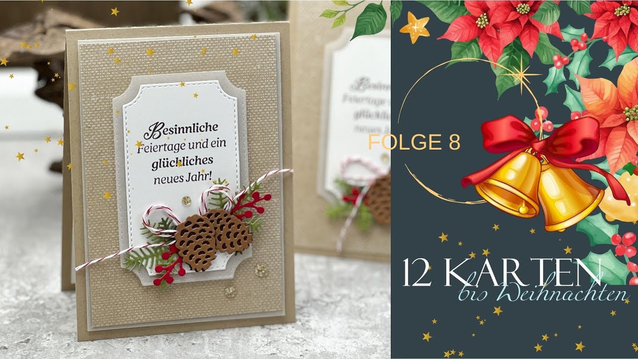 🎅12 Karten bis Weihnachten 2025 🎅 Staffel 12 Episode 8 🎄Klassisch mit Tannenzweigen