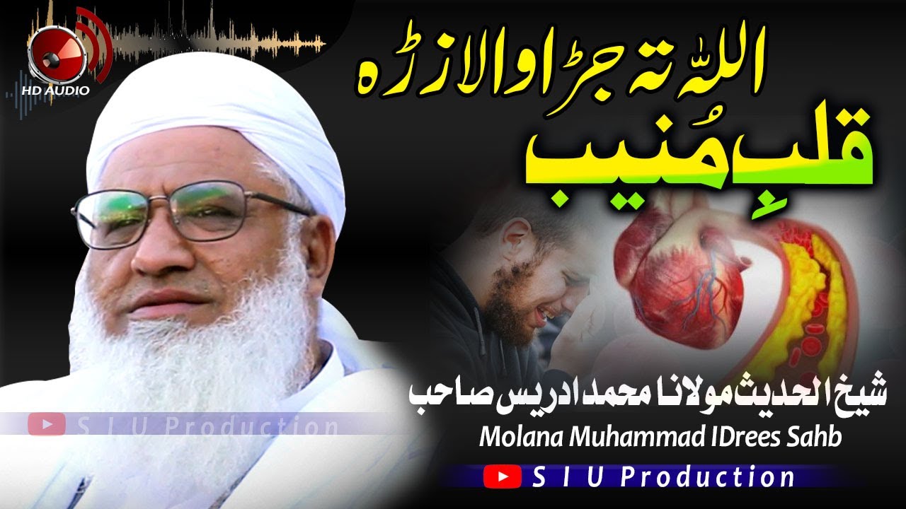 Molana M.idrees sahb Bayan| Qalb E Muneeb   |اللہ تہ جڑا والا زڑہ بیان  || مولانا محمد ادریس صاحب -