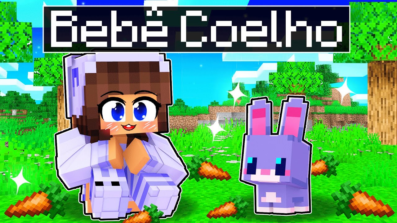 NASCI como BEBÊ COELHO no Minecraft ◂Miika▸