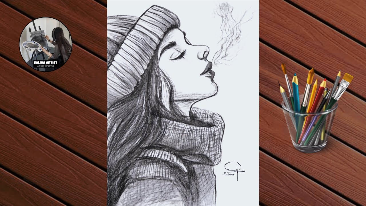 How to Draw an Aesthetic Girl Portrait | Realistic Pencil Sketch Step by Step