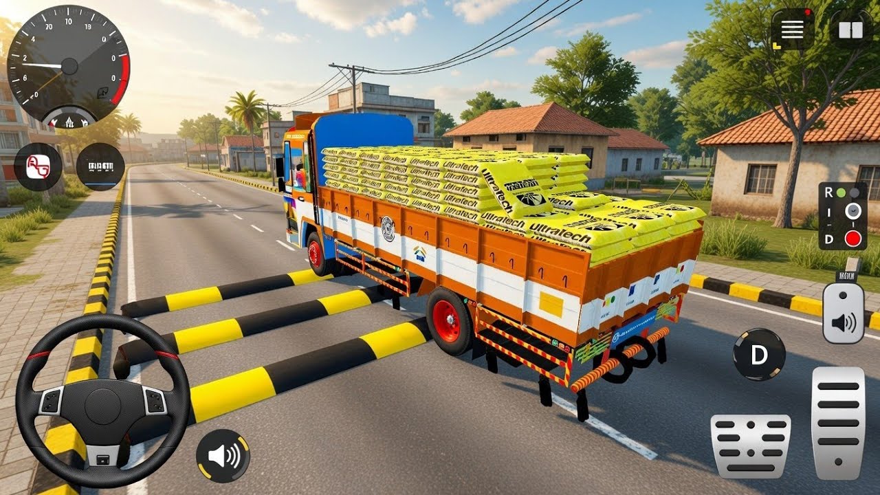 Tata 4×4 Wheeler Lorry Load | Kerala Traffic Mod | Speed Breaker Road 😱 | Bus Simulator Indonesia 