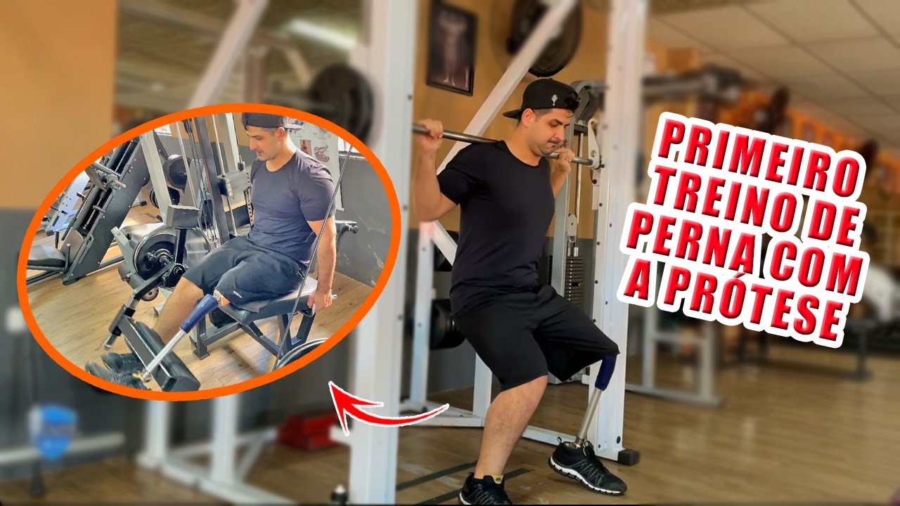PRIMEIRO TREINO DE PERNA COM A PRÓTESE!