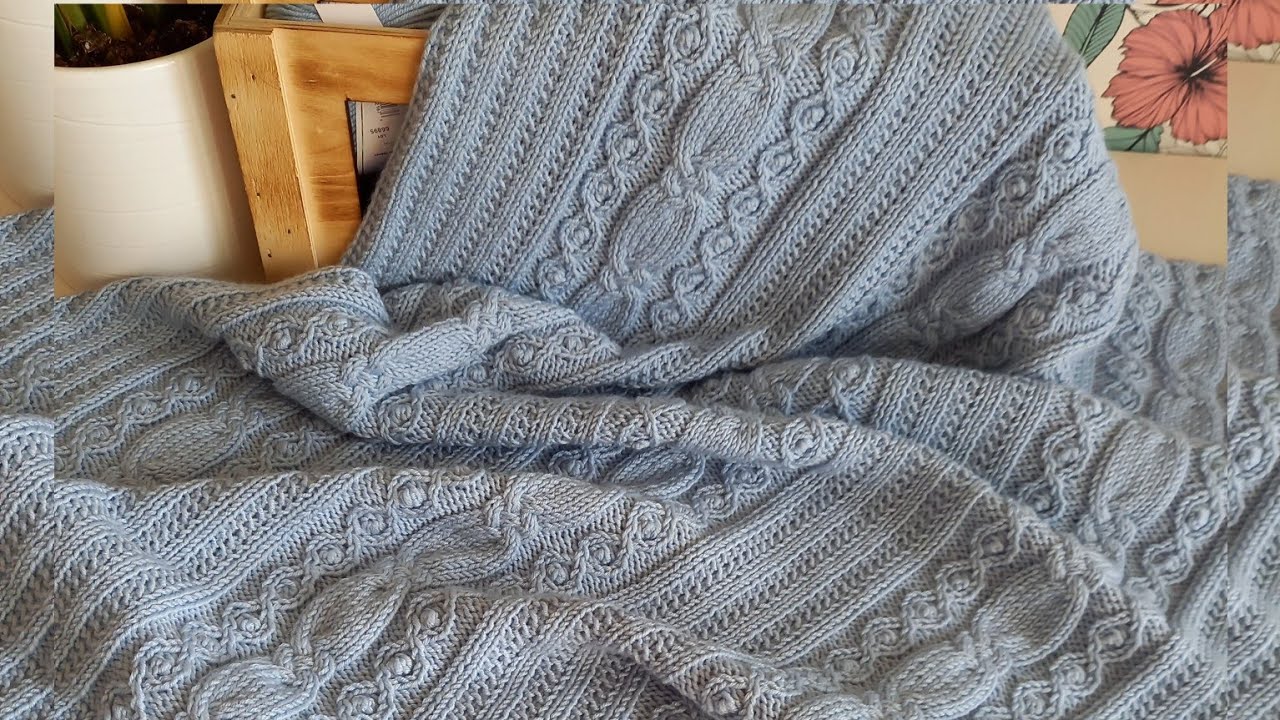 Copertina Firenze / scialle per neonati realizzato ai ferri/ Tutorial/kniting
