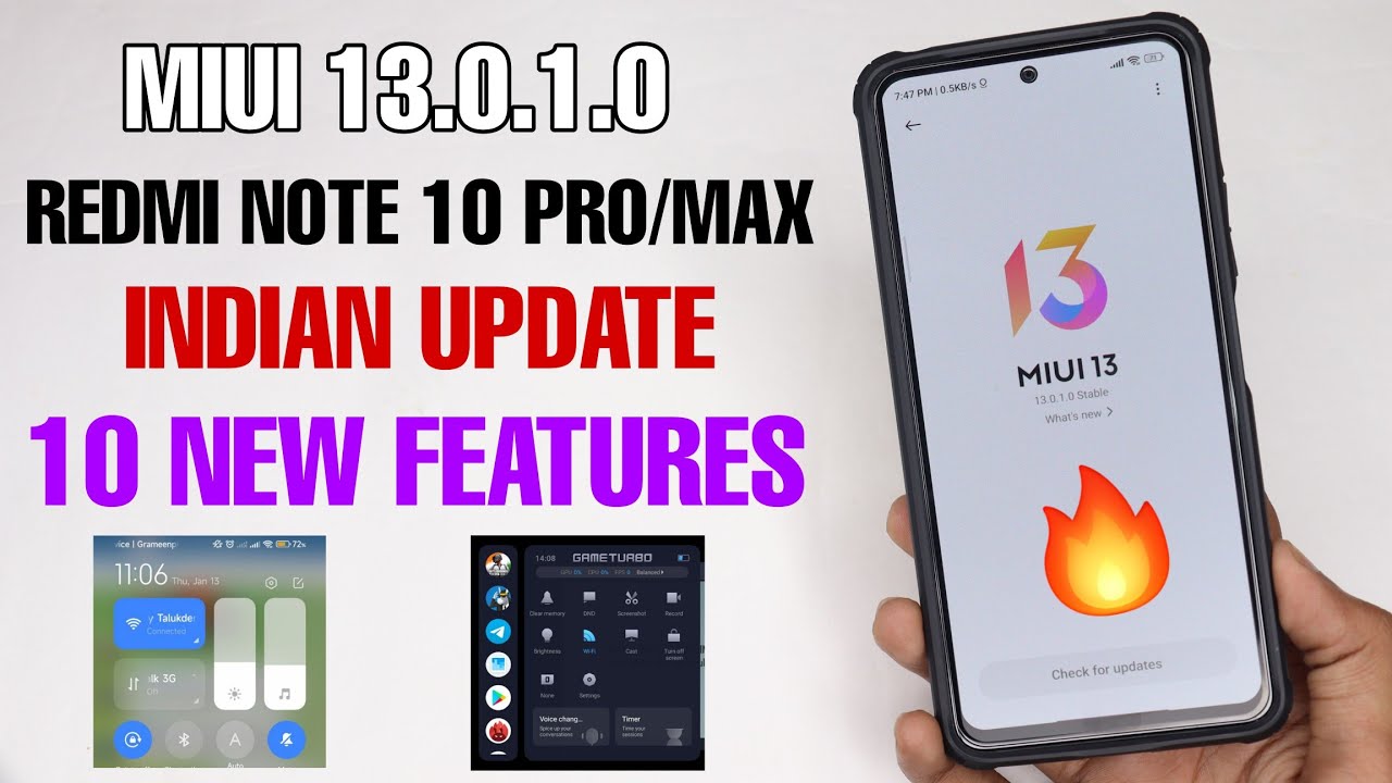 Full Changelog - MIUI 13.0.1.0 Stable Update Redmi Note 10 PRO & Max | Android 12 New Feature