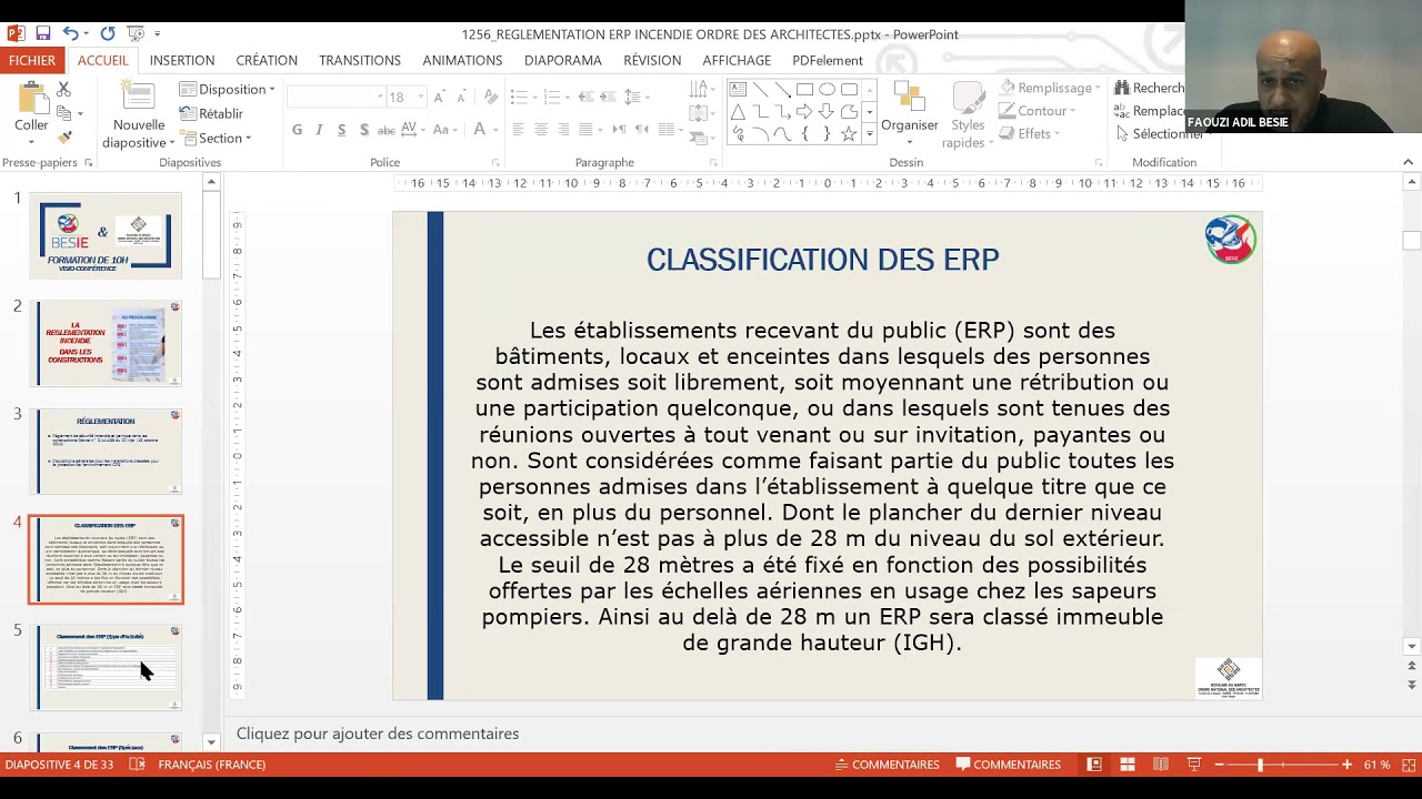 Formation Sécurité Incendie - 2éme Module : Les ERP et les ERT