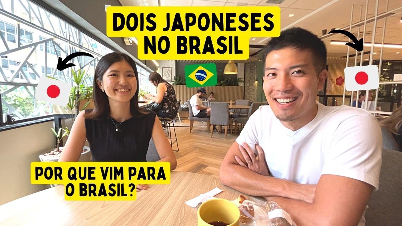 Dois japoneses falando sobre o Brasil