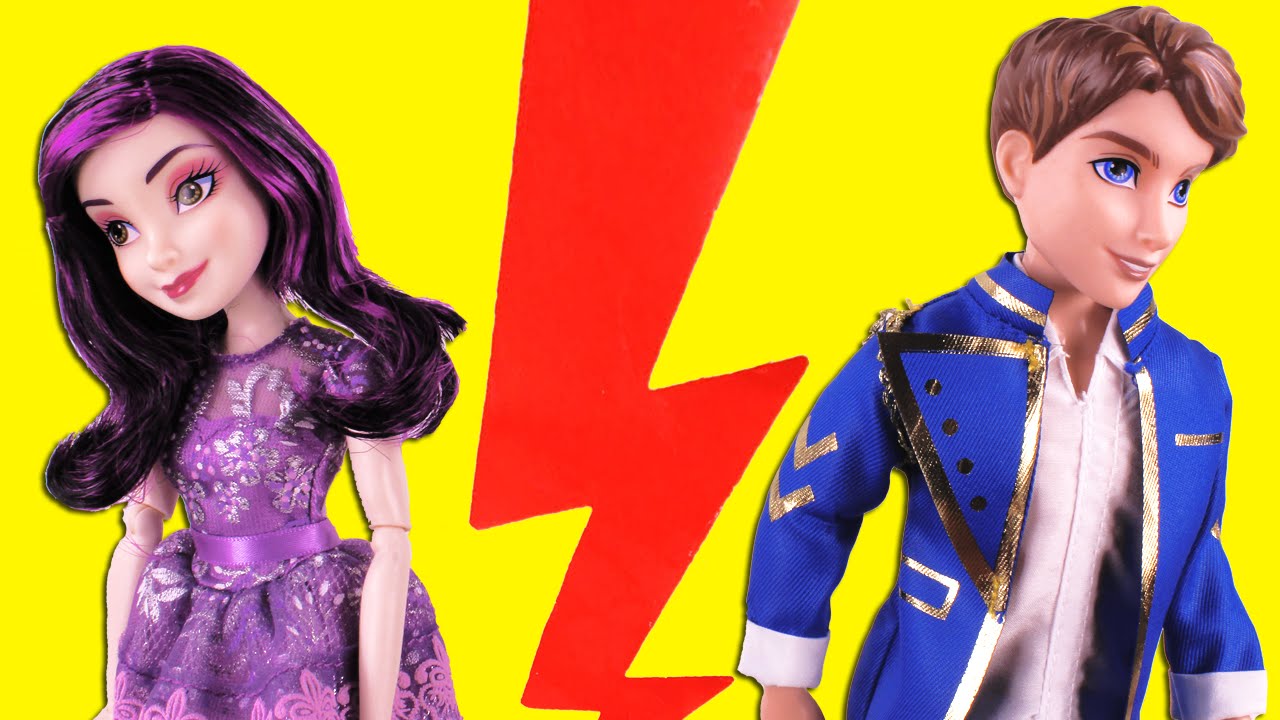 Is Descendants Ben still Mal’s Boyfriend? with Descendants Evie, Audrey Dolls and Maleficent Belle