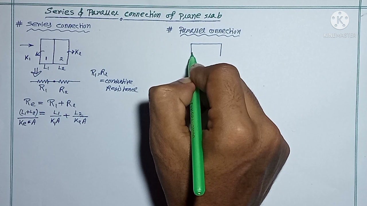 EQUIVALENT THERMAL CONDUCTIVITY FOR COMPOSITE PLANE SLAB (SERIES AND PARALLEL CONNECTION)