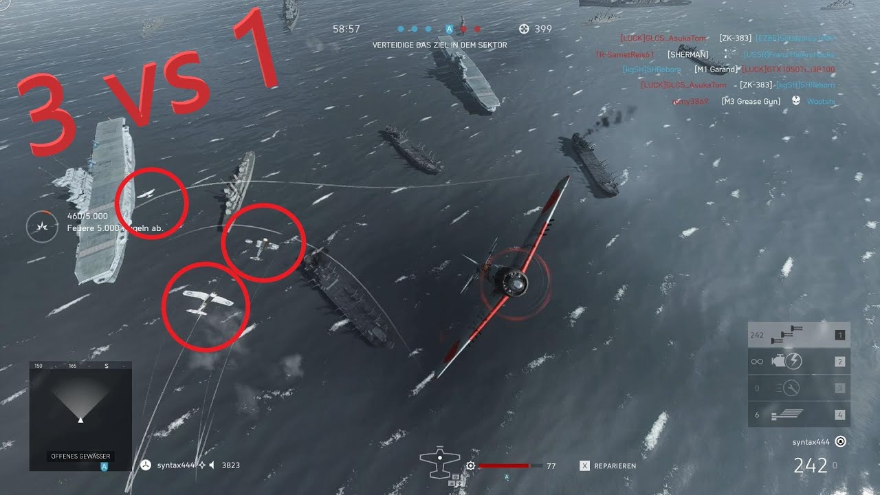 Battlefield 5 - 3vs1 DOGFIGHT is never easy