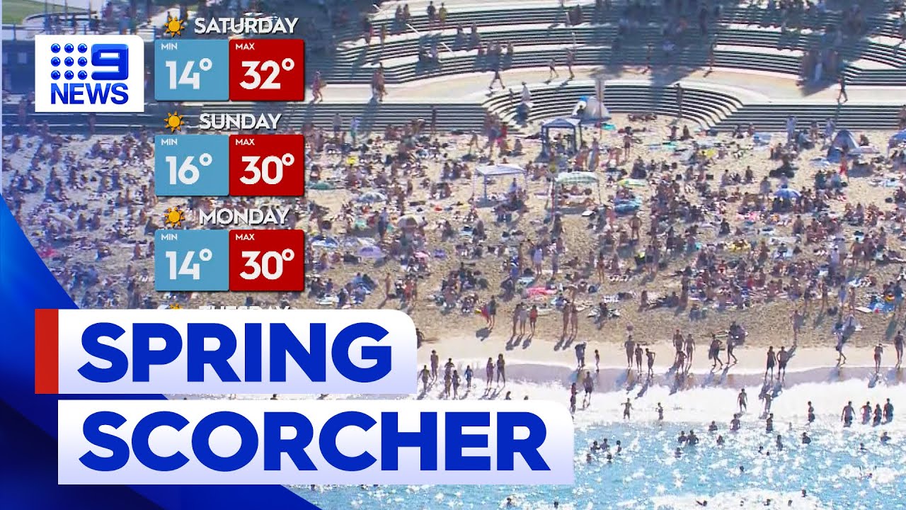 Sydney scorches in spring heatwave | 9 News Australia