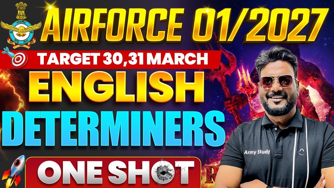 Airforce 01/2027 | Airforce Determiners Class 2026 | airforce Determiners Practice Class 2026