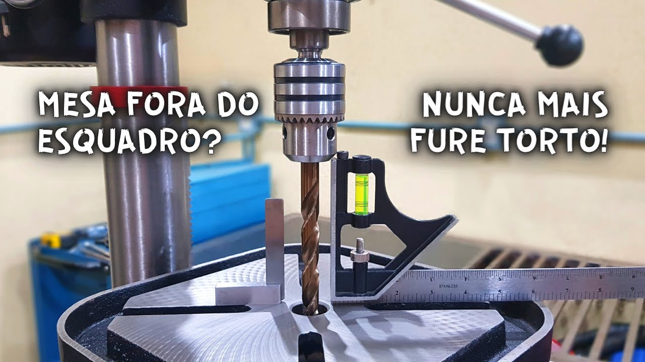 Como ajustar a mesa da sua furadeira de bancada para furos perfeitos