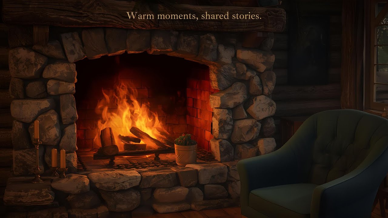 Relaxing Fire Sound | Peaceful Winter Fireplace Scenecalm 1