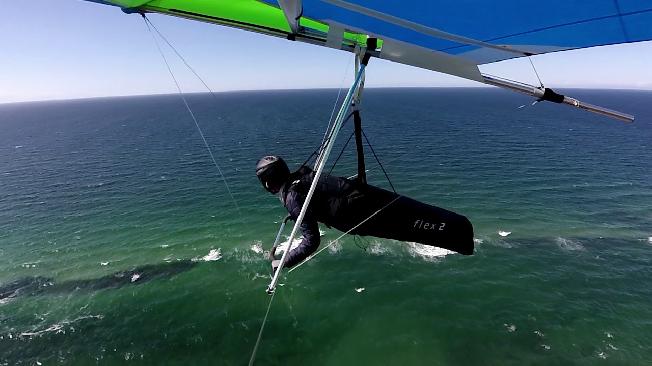 Hang gliding Ridge soaring on a light day.